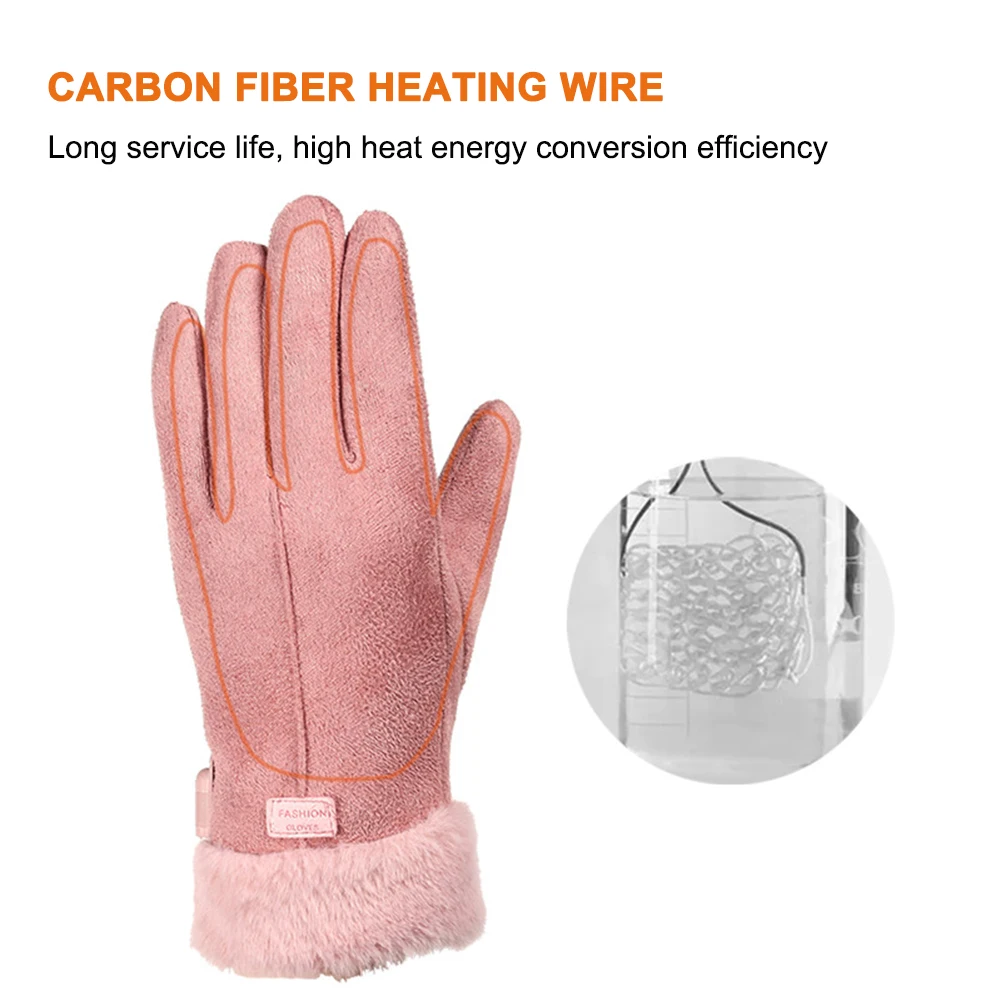 USB Electric Heated Gloves Outdoor Thermal gloves Hand warmer Winter Ski Gloves Motorcycle heated gloves Waterproof Touch Screen