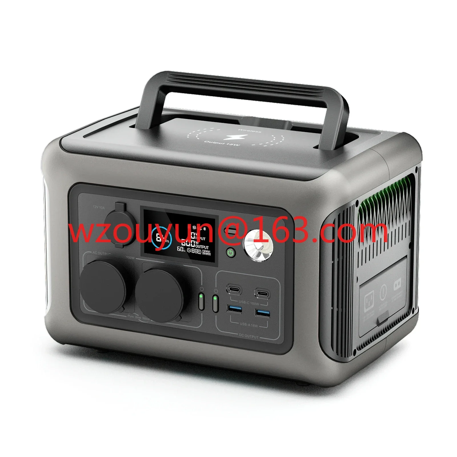 Portable Power Station R600, 299Wh LiFeP04 Battery with 2x 600W (1200W Surge) AC Outlets for Outdoor Camping RV Home