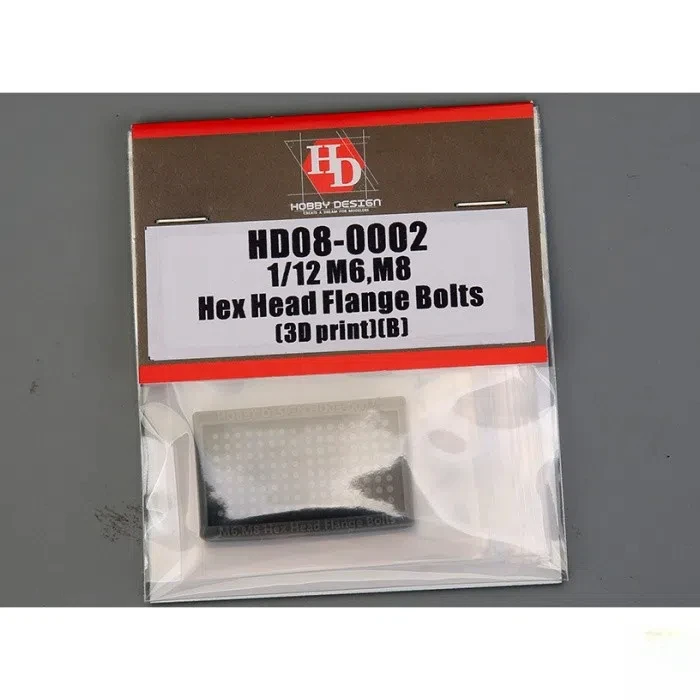 

HobbyDesign 1:12 M6/M8 Hexagonal Flange Bolt Type B HD08-0002 Modifying and Assembling Model Accessories