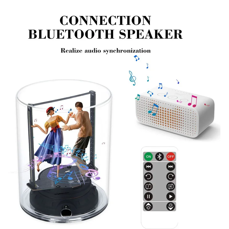 

Naked Eye 3D Holographic Advertising Machine LED Beads with a 360 Degree Viewing Angle Cylindrical 3D Fan Screen Bluetooth WIFI