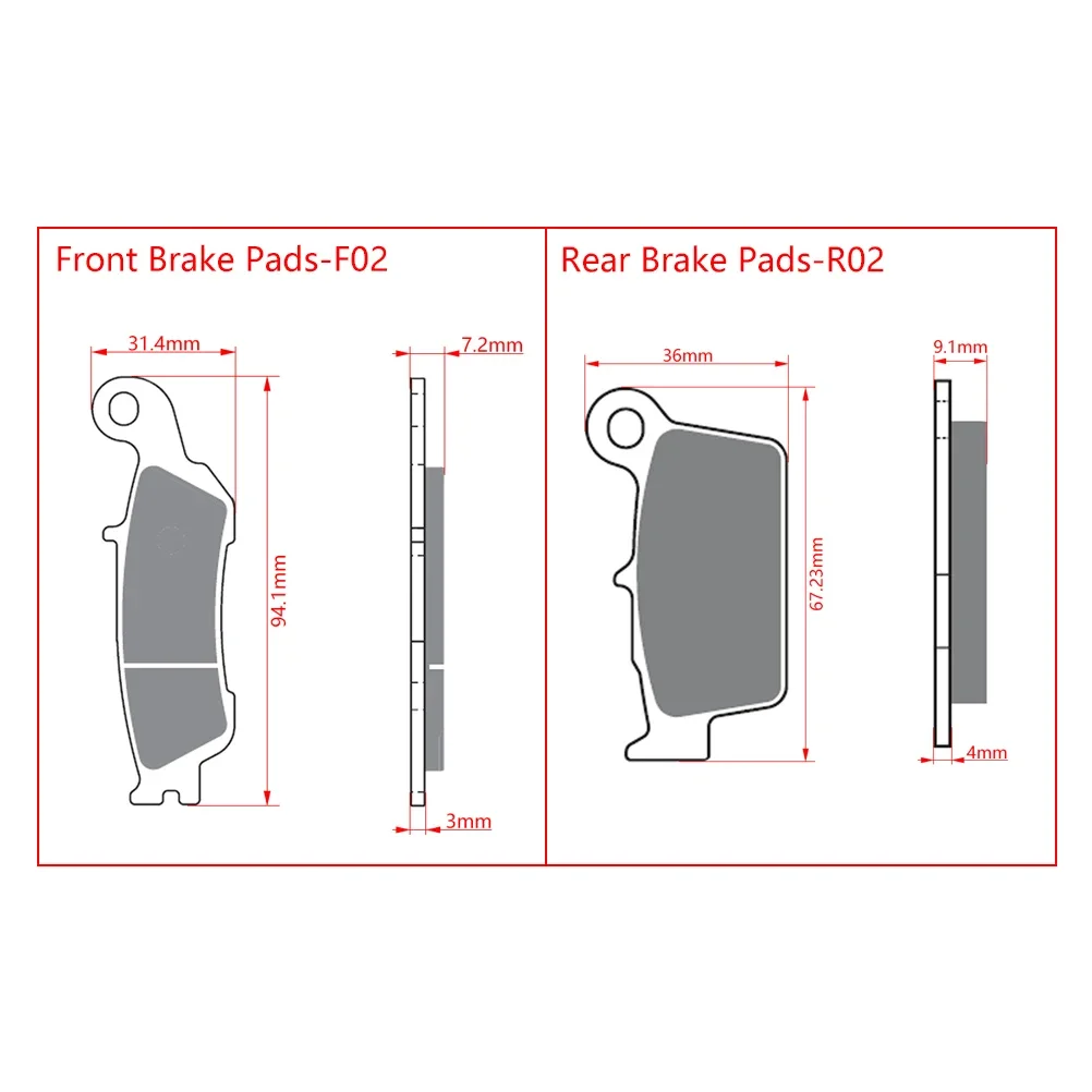 NEW Motorcycle Accessories Front & Rear Brake Pads Copper Sintering For YAMAHA KAWASAKI SUZUKI YZF WRF KXF KLX RMZ 125 250 450