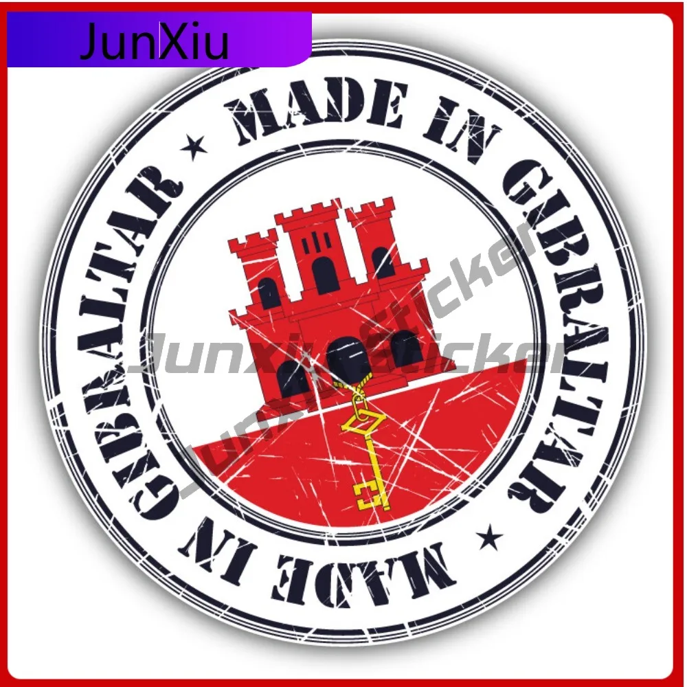 

Наклейка на автомобиль с флагом Гибралтара в стиле гранж, милый дизайн, для декора дверных панелей, аксессуар для автомобиля.