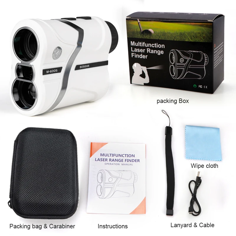 2021 New Golf Rangefinder Slope ON/OFF Switch Flag-Lock with Vibrate Pin-Seeker Distance Meter with Golf bag