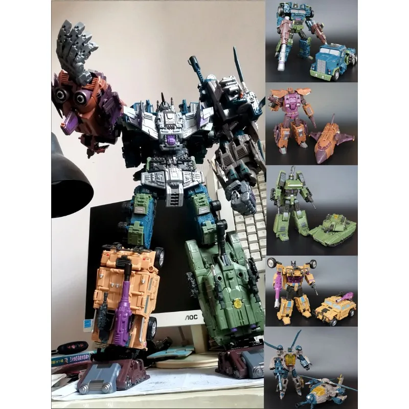 IN STOCK Transformation Toys JINBAO Bruticus 5IN1 Onslaught Blast Off Vortex Swindle Oversize Deformed Robot Action Figure Model