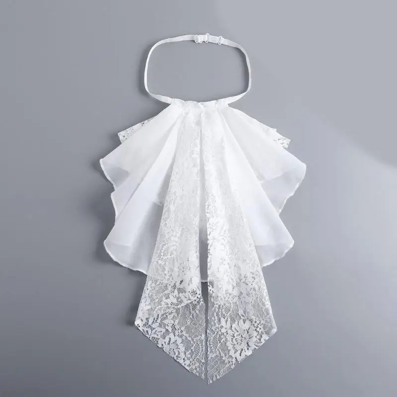 

Courtstyle Jabot Collar Neckpiece For Women Formal Occasion Comfortable Sweater Costume Decorative Collar Drape Collar 6XDA