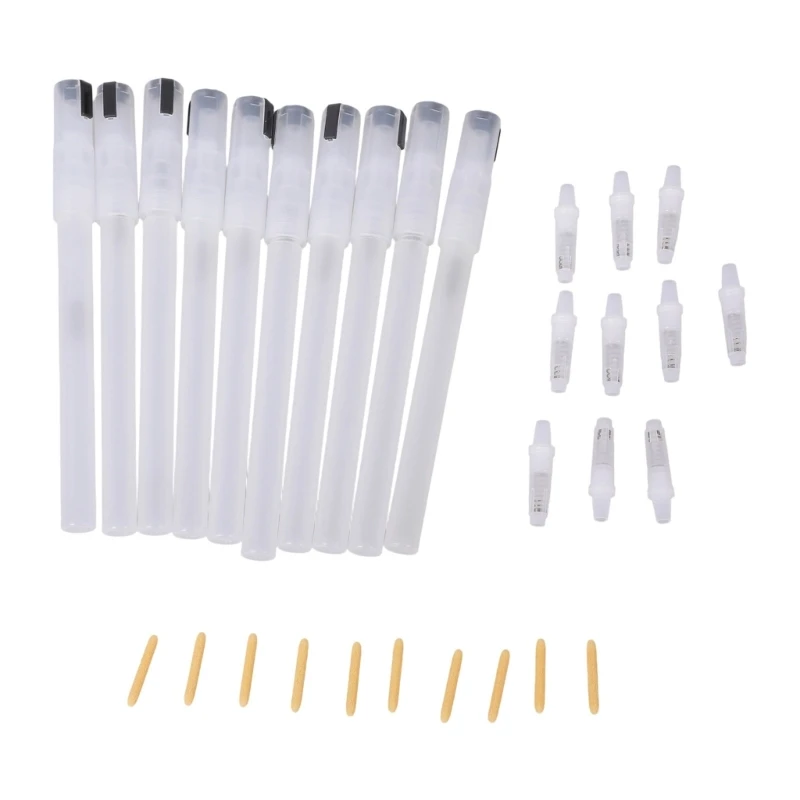 

10Pack Refillable Paint Marker Pen For DIY Art Projects And Industrial Marking Transparent Acrylic Markers With Tips