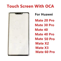 Outer Screen For Huawei Mate 60 X3 50 40 30 20 Pro X2 Touch Panel LCD Display Front Glass Cover Repair Replace Parts   OCA