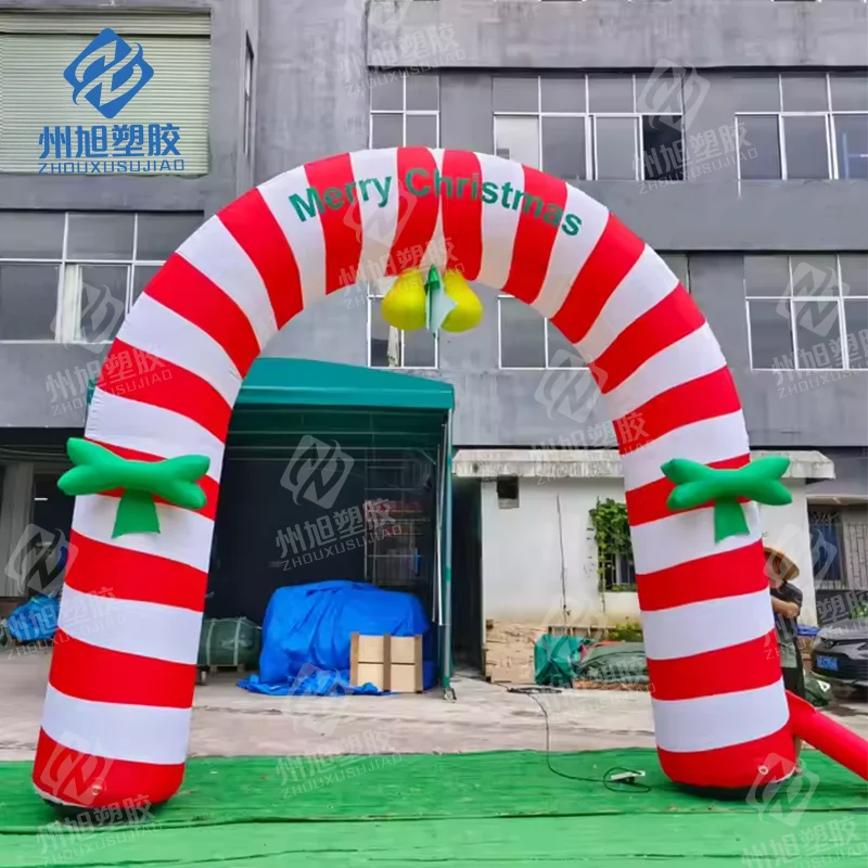 Santa claus inflatable arch christmas party decoration prop red arch shop mall festive advertising
