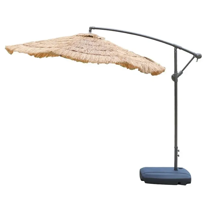 Outdoor parasol Mao grass umbrella Internet celebrity simulation thatch sun umbrella Outdoor camping umbrella