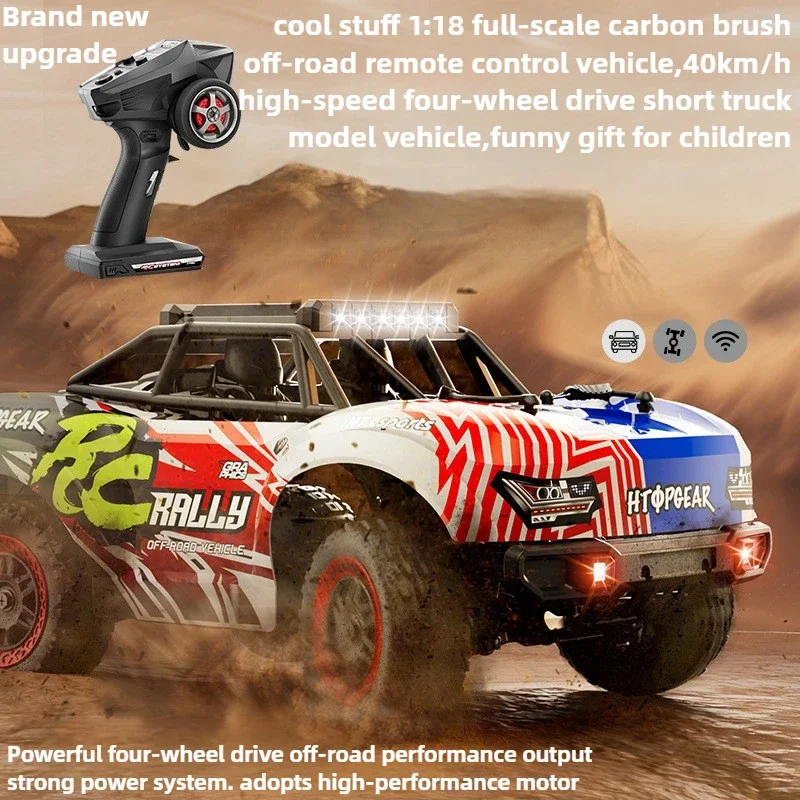 

Cool Stuff Toy Car Gift-40km/h High-speed 4WD Rc Truck,1:18 Full-scale Carbon Brush Off-road Rc Cars,Monster Truck,Toys for Boys