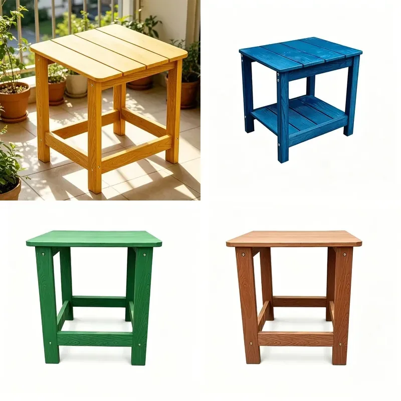 Large Size Comfortable Modern Outdoor Chair for Garden Beach Durable Plastic with Wood Steel Frame Waterproof Anti Corrosion