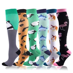 1 Pair New Compression Socks Men Knee High Best for Running Fitness Outdoor Sports Crossfit Flight Travel Golfs Tube Socks