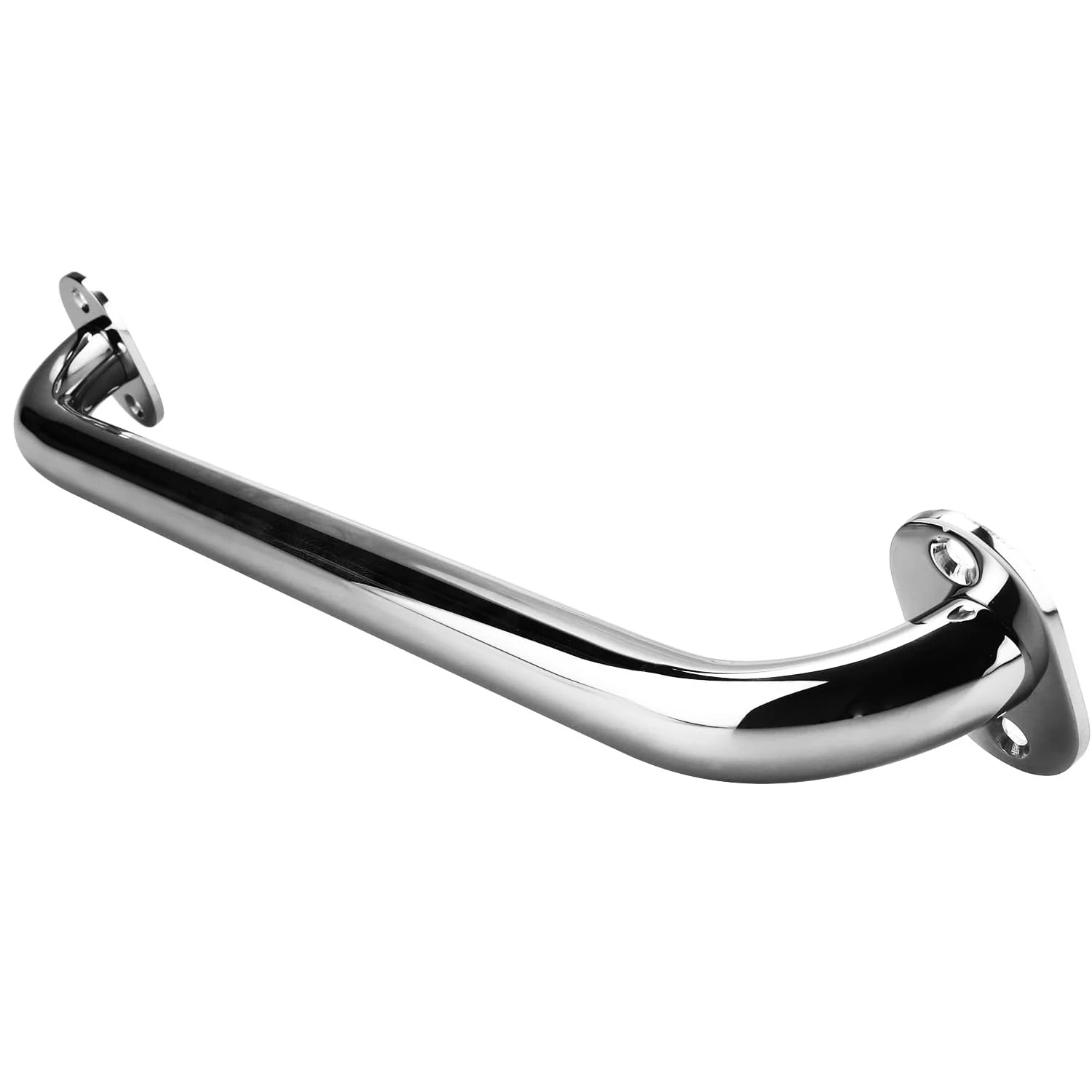 2pcs 16 Inches Boat Grab Handles, Stainless Steel Grab Bar Oval Handrail with Mounting Screws, Heavy Duty Polished Deck Handle