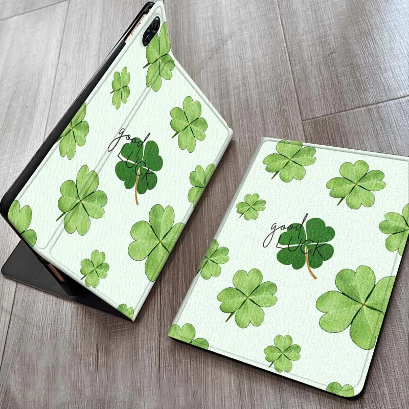 Wzór czterolistnej koniczyny na etui do tabletu Huawei MediaPad M5 T5 M6 SE C5e 11 12 X 2 Lite Pro Air S 12.2 cala 5G