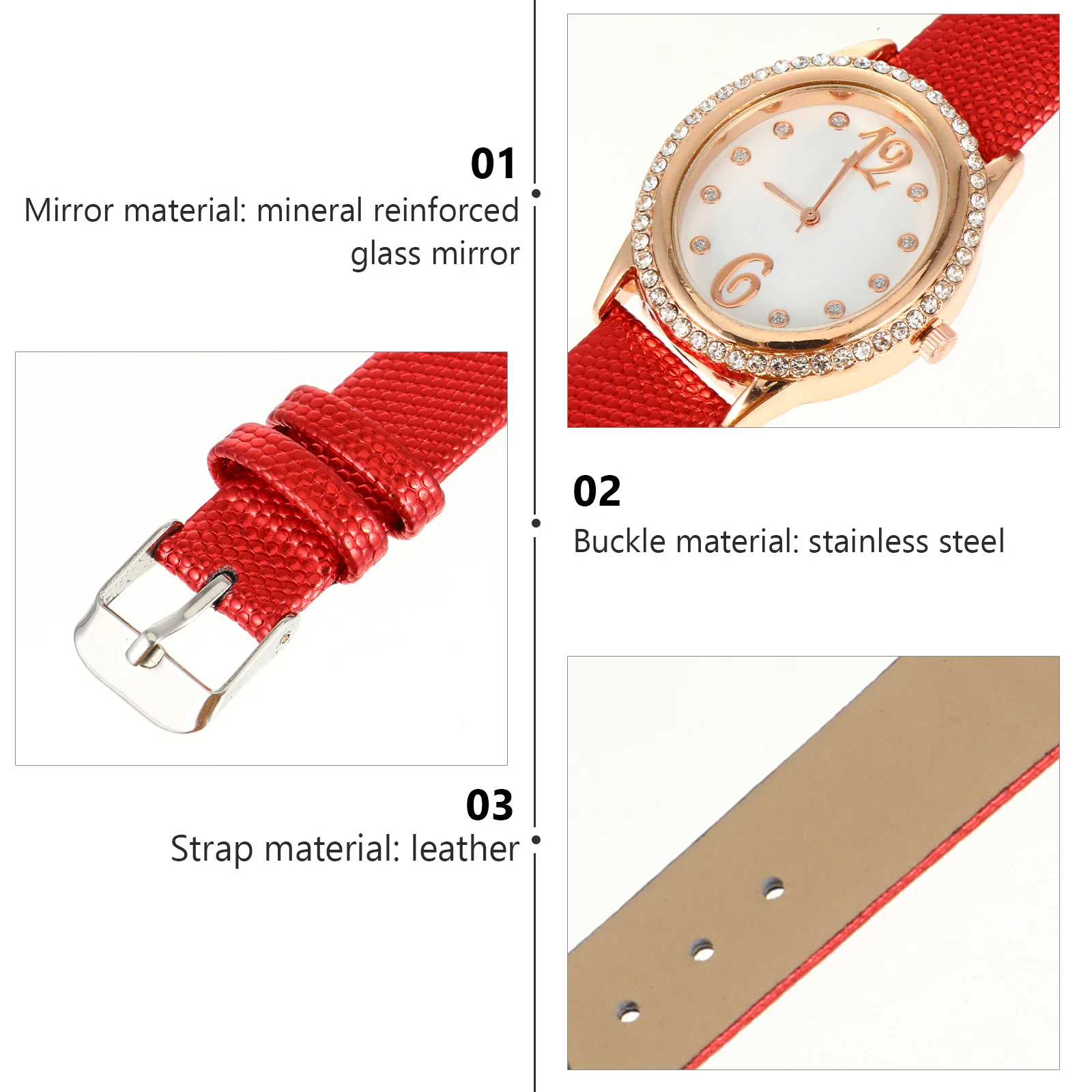 

Elegant Diamond Wristwatch For Women Fashion Quartz Strap Lightweight Watch Precise Movement Durable
