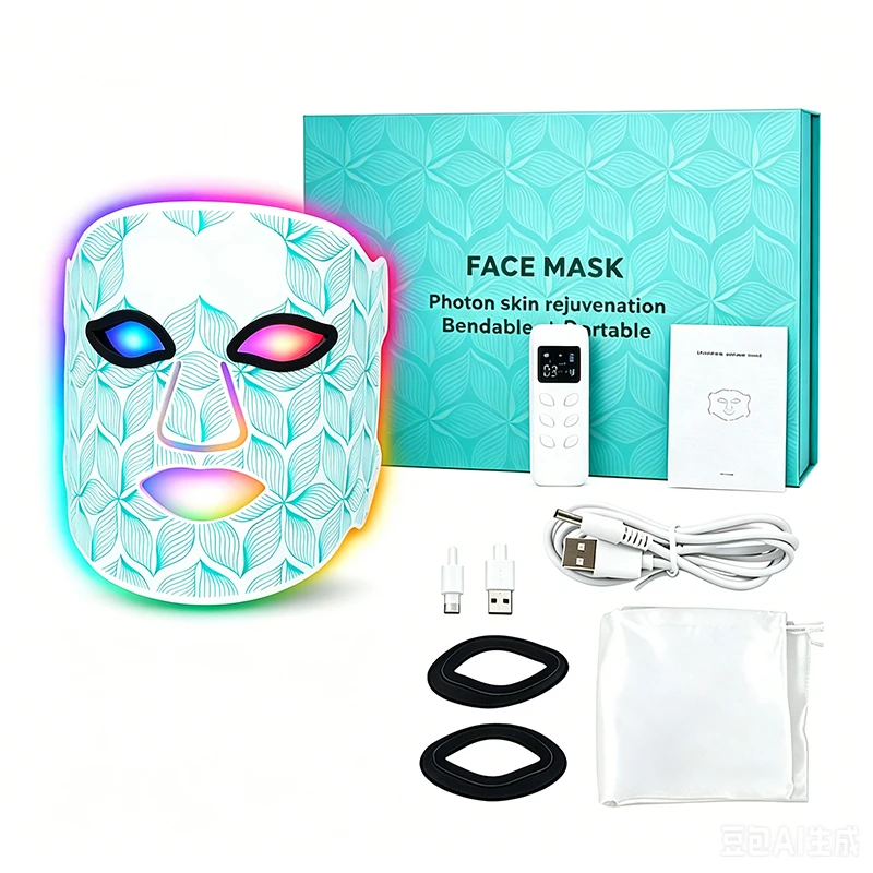 red-light-therapy-4-colors-silicone-photon-infrared-therapy-mask-for-reduce-wrinkle-anti-aging-skin-rejuvenation-facial-care