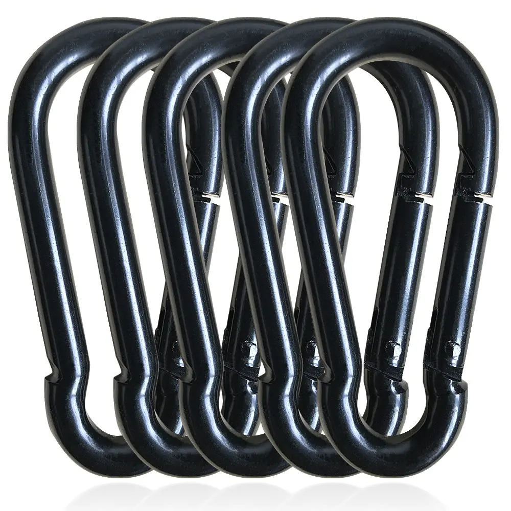 10/20/50pcs D Ring Shape Carabiner Iron Carabiners Daily Pet Buckle Metal Caribiner for Outdoor Camping Climbing