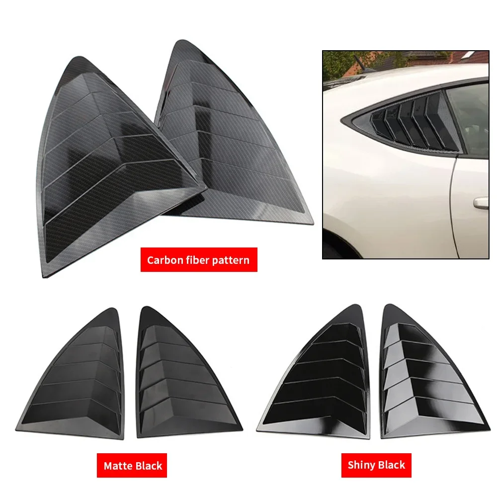 ABS Rear Side Window Louvers Air Vent Scoop Shades Cover Blinds 2PCS Fit for 2012-2018 Subaru BRZ Toyota GR86 Rear Window Panel