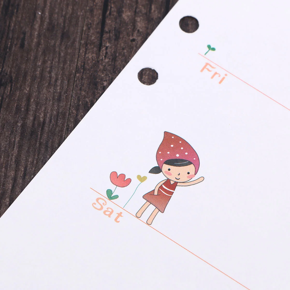 2 قطعة A5 حجم 6 ثقوب فضفاضة ورقة عبوات الورق تصميم ملون ل دوامة دفتر مخطط المفكرة الكتابة الرسم