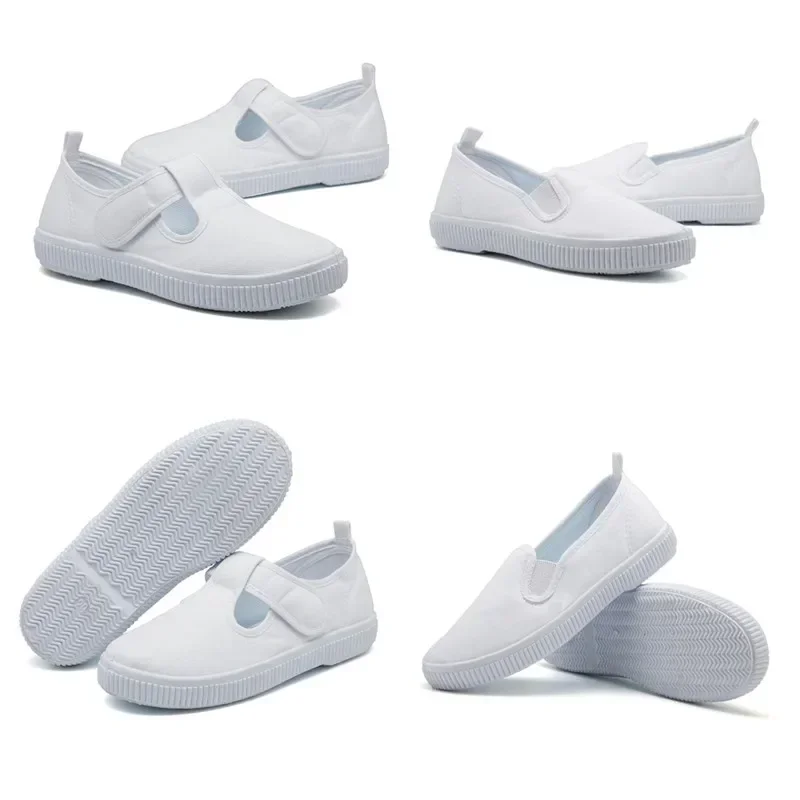 White Canvas Shoes For Baby Boys Girls Casual Shoes Children Cute Soft Sole Walking Shoes Toddler Kids Footwear