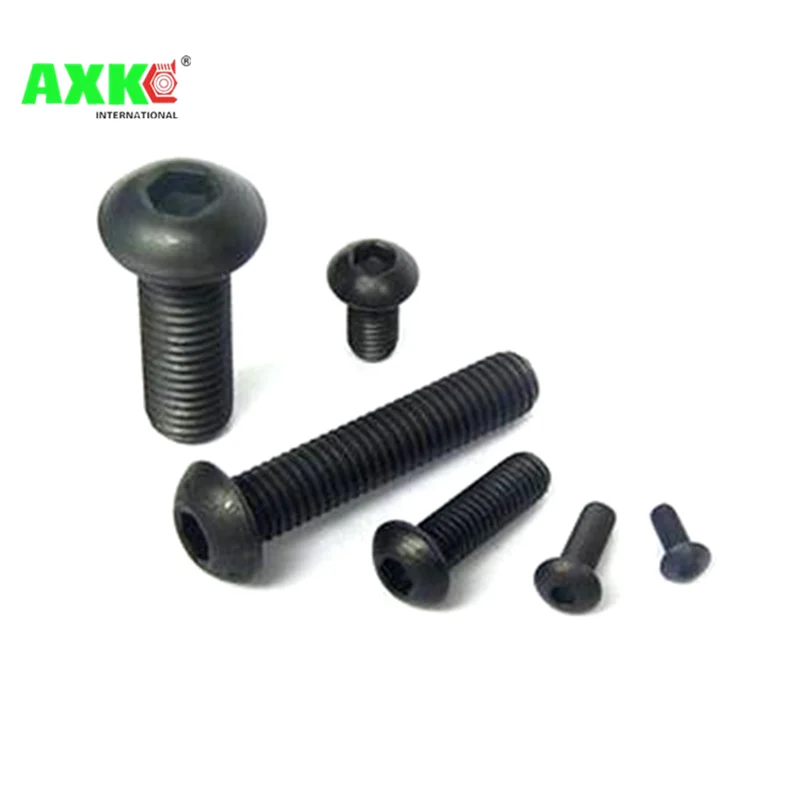 ISO7380 M2 M2.5 M3 M4 M5 M6 M8 304 A2 Round Stainless Steel or Black 10.9 grade Hex Socket Button Head Allen Bolt Screw