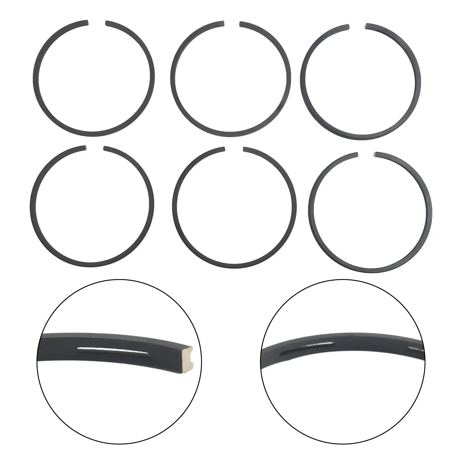 Imagem -02 - Kit de Anel de Pistão para Compressor de ar Peças Anel de Óleo Acessórios de Bomba de ar Peças Pneumáticas de Metal Anel de Pistão 48 mm 50 mm 51 mm 55 mm