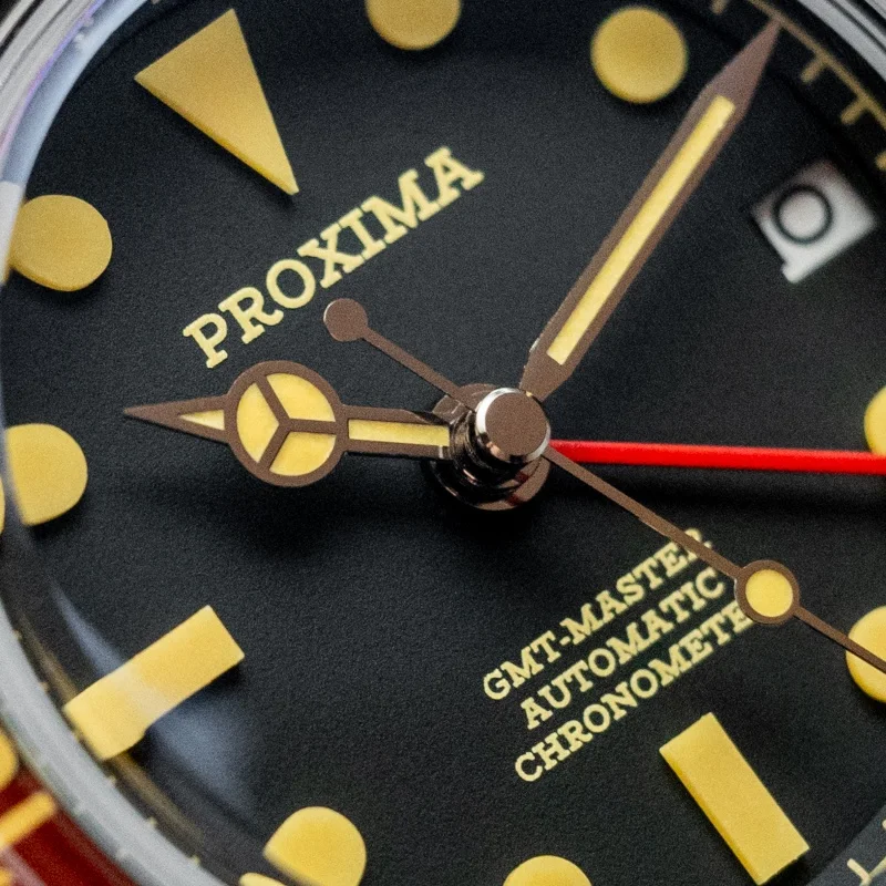 Proxima Men GMT Watch 39MM Luxury Automatic Mechanical Wristwatch 200M Waterproof BGW-9 Luminous Sapphire Bezel NH34