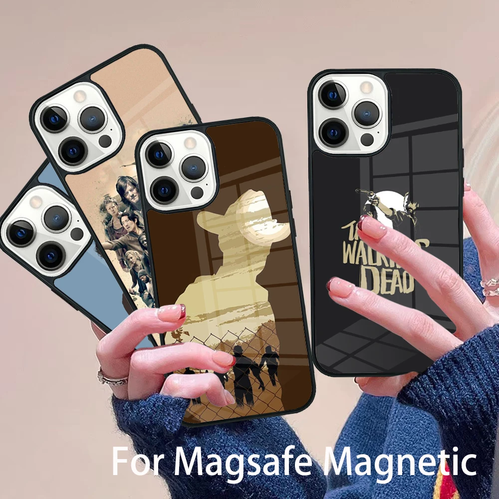 

Daryl Dixon The Walking Dead Phone Case Magesafe Magnetic Wireless Charge Cover For IPhone 16 11 12 13 14 15 Pro Max Plus Mini