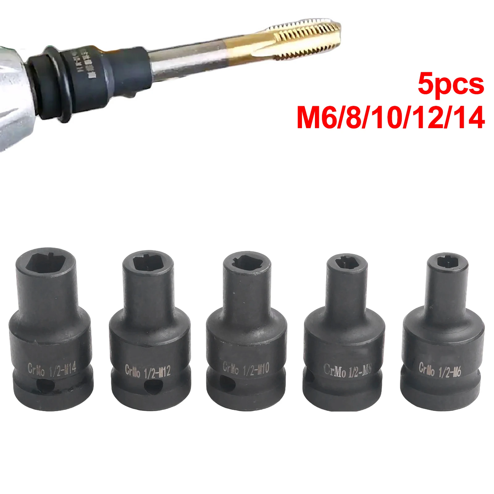 Use para recauchutagem 1 2 Polegada soquete chave de driver elétrico adaptador torneira aço cromo vanádio fácil de usar