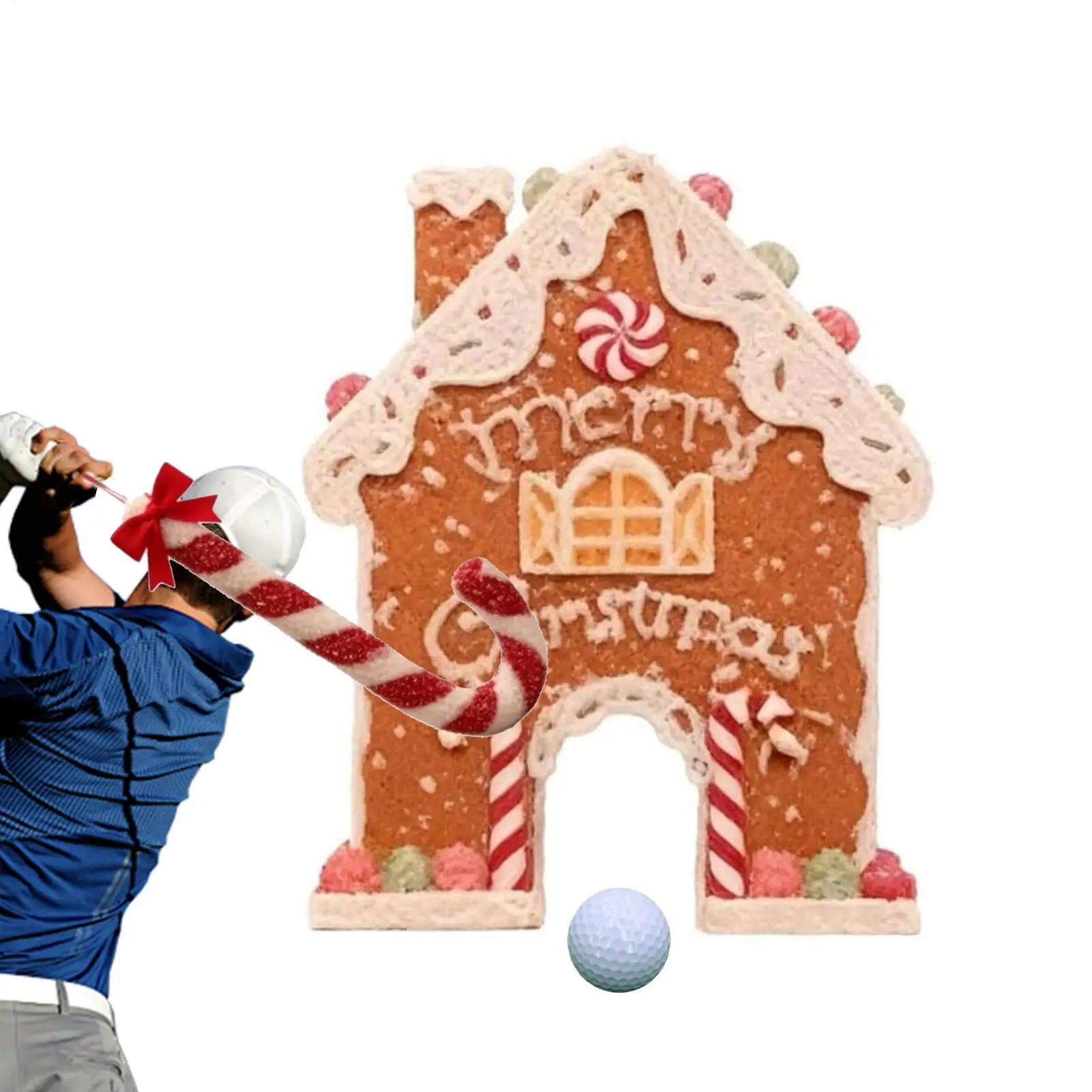 

Golf Game Gingerbread House Goal Gingerbread Golf Game Set For Holiday Gatherings Home Room Decorations Fun Laughter Party