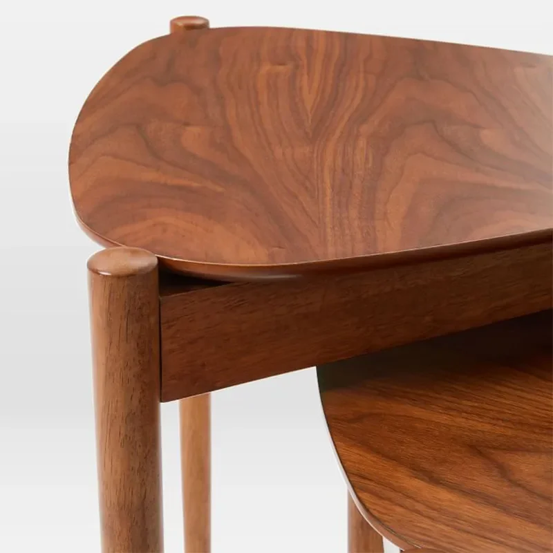 Medieval/side table, Nordic solid wood replica teak coffee table Danish cherry wood combination