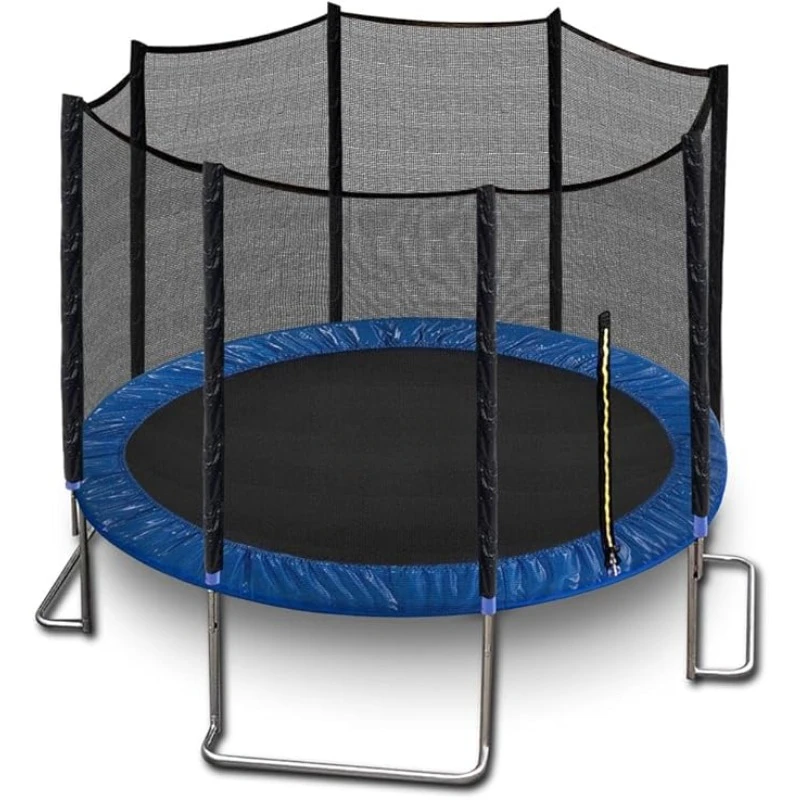 8/10/12 FT Outdoor Recreational Backyard Stable, Strong Heavy Duty Trampoline with Safety Enclosure Net, AntiRust