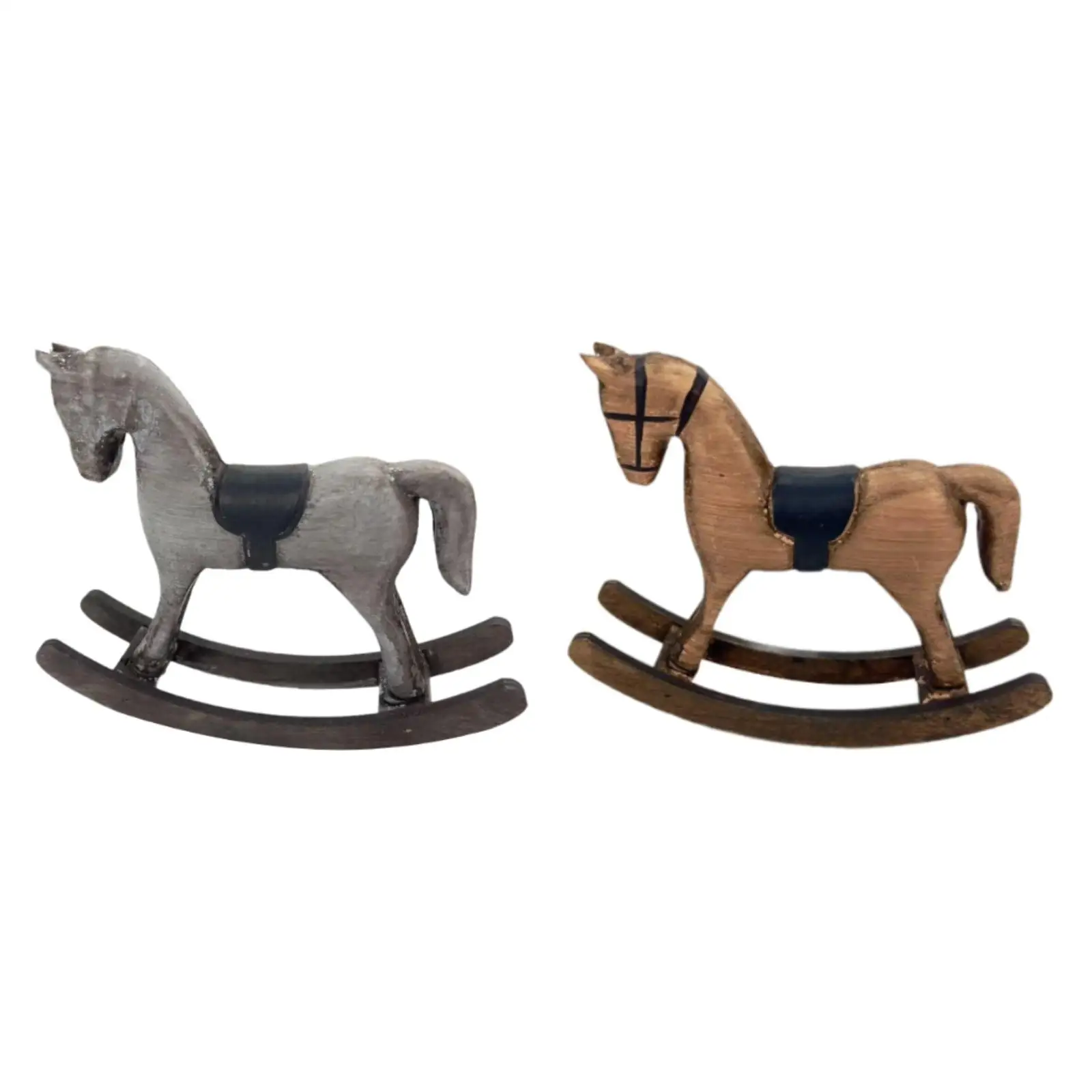 Figurina di cavallo a dondolo, ornamento da tavolo per centrotavola da tavolo per camera da letto