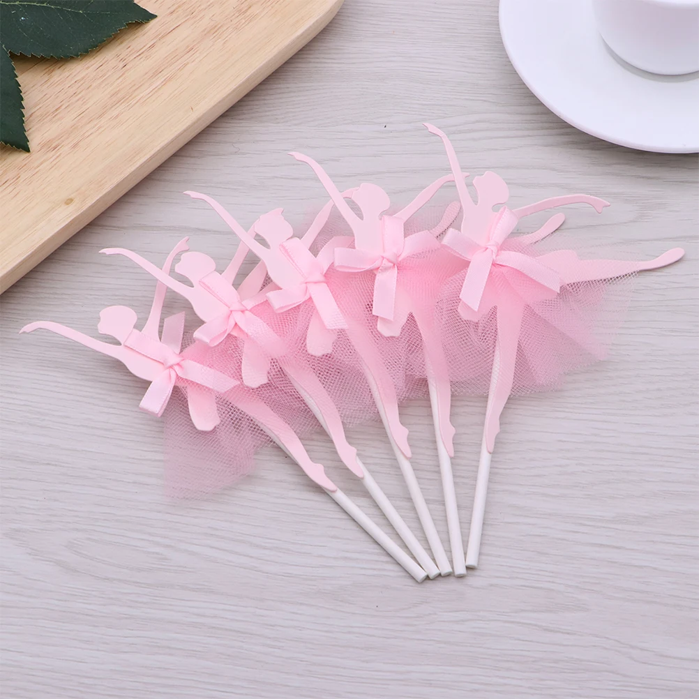 

10pcs Cake Topper Dancing Picks Birthday Party Ballerina Cake Picks Wedding Ballet Dancing Girl Topper Kids Decor Festive