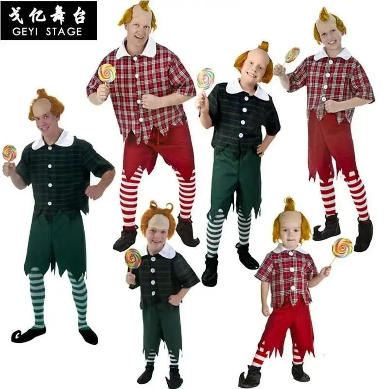 Unisex Child Scarecrow Costume Halloween Party Oz Wizard Adult Play Cosplay Carnival Fancy Party Dress - Image 2