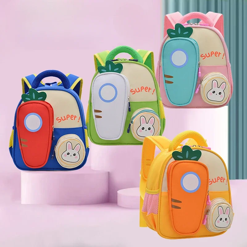 

Kids Backpack for Boy Carrot Kindergarten Backpack Cute Backpacks Cartoon Backpack School Bags Designer Bags Mochila Рюкзак Sac