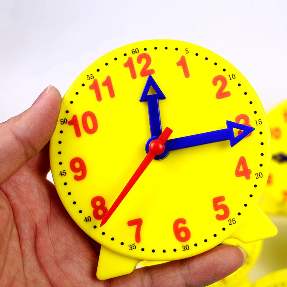 

3 Pcs Clock Model Teaching Aids Tools for Kids Perception Time Toys School Plaything Plastic Learning Primary Display