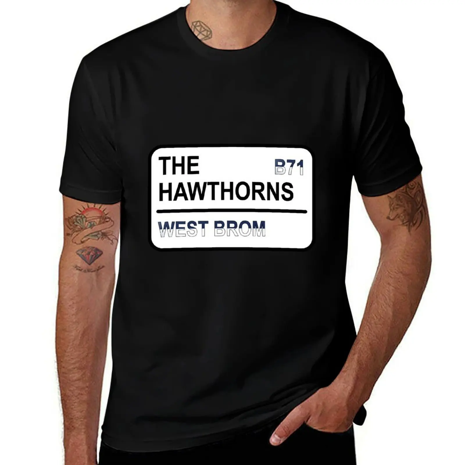 

Hawthorns Sign Football tshirt t quality dark shirts T-Shirt humor cotton man high The anime shirt t funny