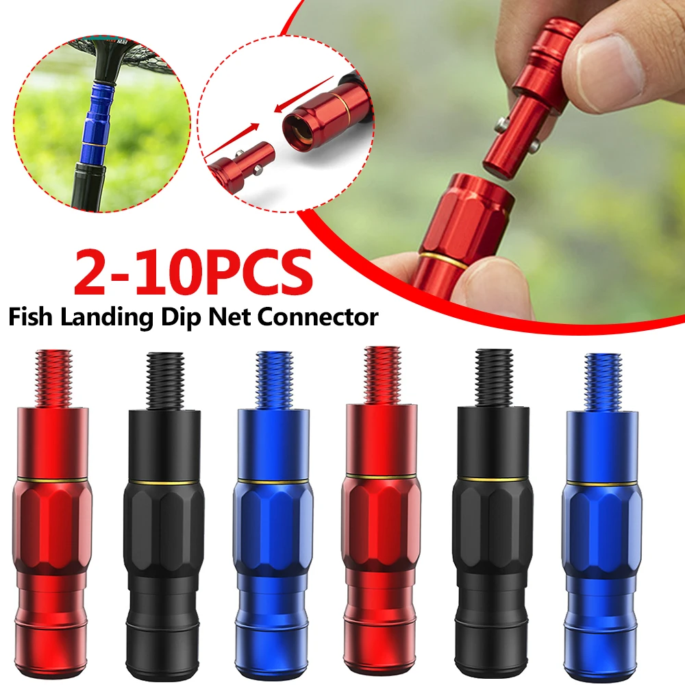 Fish Landing Dip Net Connector Anti-rotation Fish Landing Net Screw Prevent Fish Running Dip Net Rod Parts Fishing Accessories