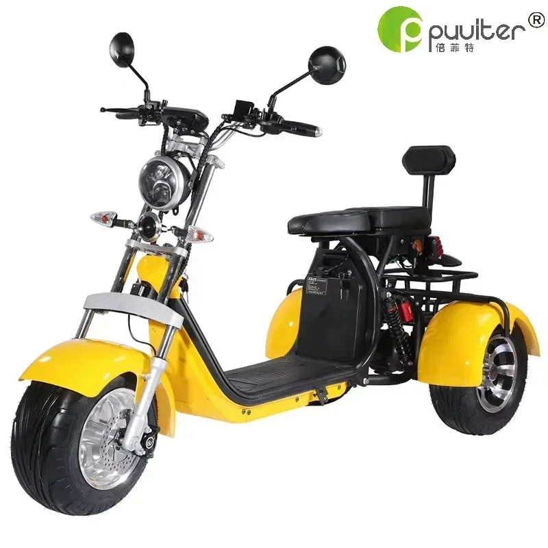 Electric Tricycle 2000W 60V 20A  Lithium Battery with a load capacity of 200KG City Scooter Adult 3wheel electric motorcycle