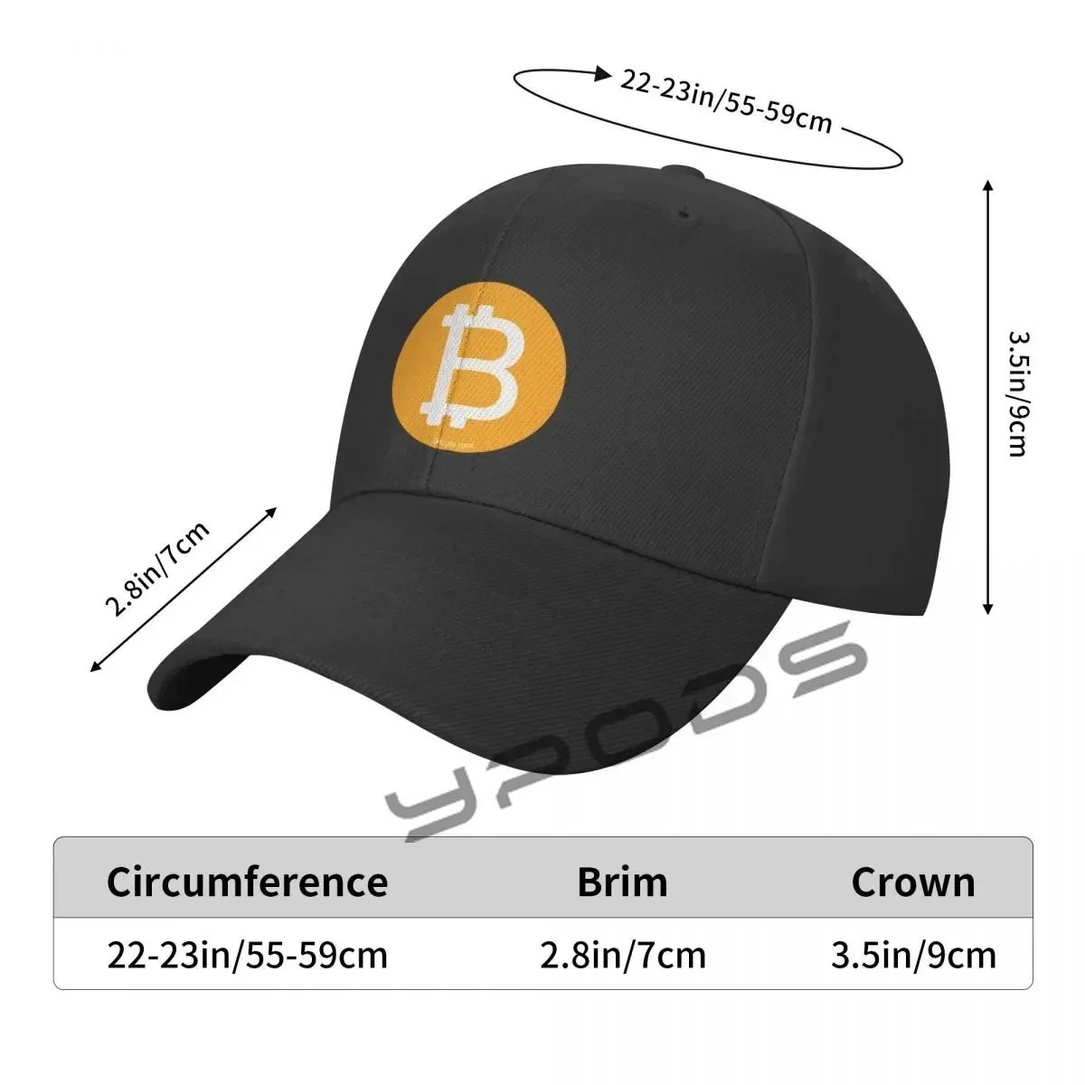 Bitcoin Store - Bitcoin B 2022 New Baseball Cap for Women and Men Fashion Visors Cap Boys Girls Casual Snapback Hat