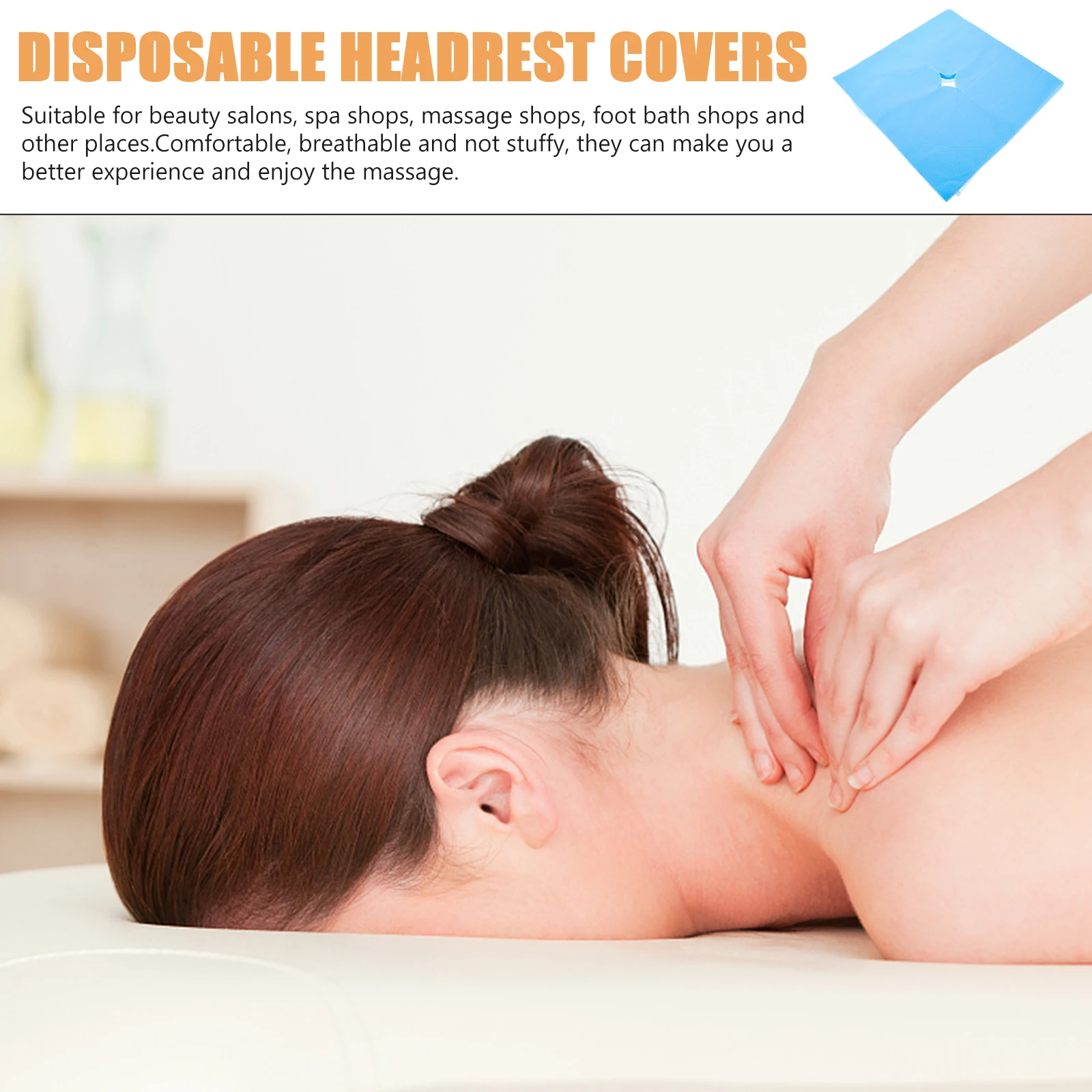 

100 Pcs Disposable Hole Towels Non woven Fabric Thickened Beauty Salon Spa Massage Bed Accessories Face Pillow Covers