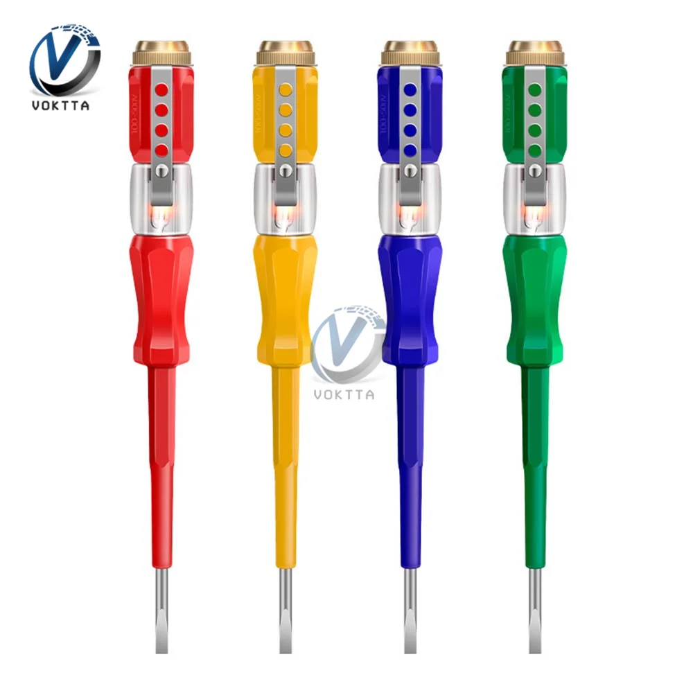 B07 Tester Pen Screwdriver Voltage Indicator Test Pencil Tester Screwdriver 100-500V Neon Bulb Non-contact Insulation Test Pen