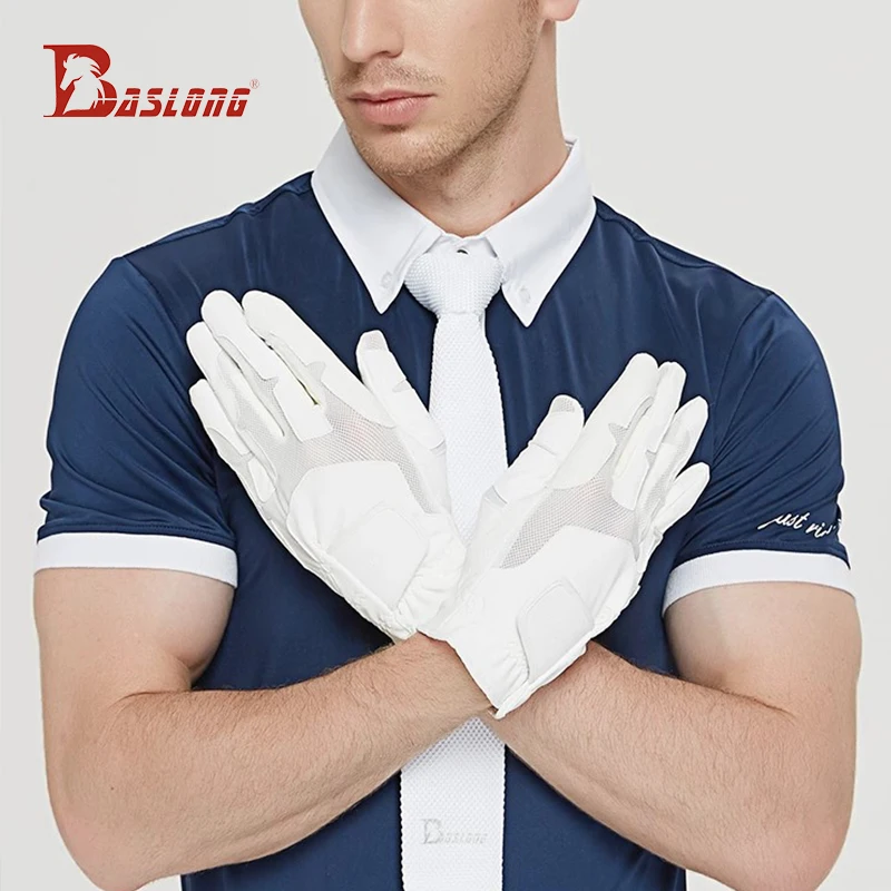 Baslong Спортивные перчатки для верховой езды Велосипедные перчатки Перчатки для верховой езды для взрослых и детей в одном стиле Дышащие высокоэластичные нескользящие перчатки