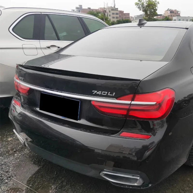 For BMW 7 Series 2019 2020 2021 G11 G12 730 740 750 ABS Material Rear Cover Spoiler Auto Parts Carbon Fiber Print