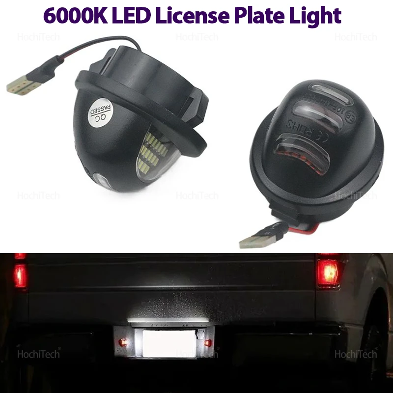 

2PCS Durable White Red Canbus Rear License Plate Tag Lights LED for F150 F-150 F-250 F-350 F-450 F-550 Ranger Explorer