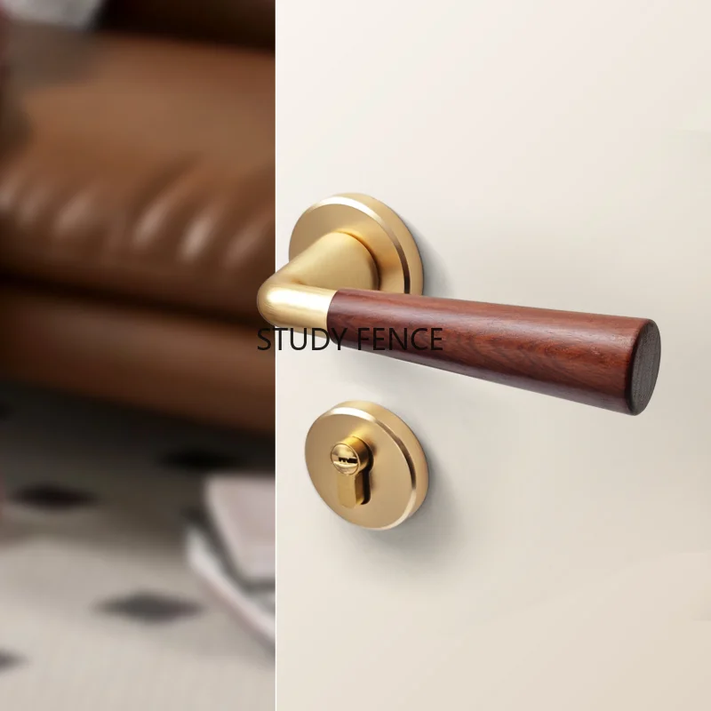 

Набор деревянных дверных замков из алюминиевого сплава, бесшумный дверной замок для спальни, бытовой ручной разъемный замок с ключами, фурнитура, аксессуары