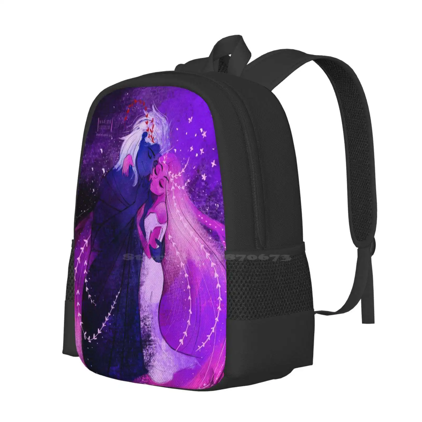 Hades & Persephone Lore Olympus Bolsa De Escola, Mochila De Grande Capacidade, Laptop Bag, Fan Art