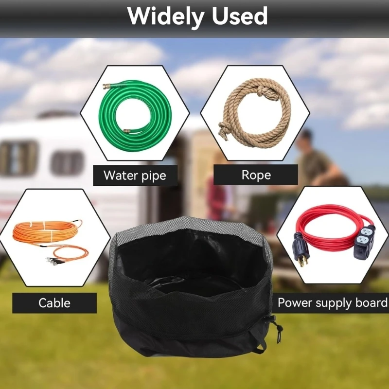 Recreational vehicle Cable Management Bag Waterproof Pocket For Efficient Accessories Storage Polyester