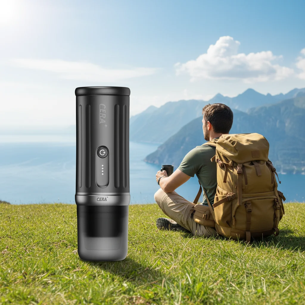 

Портативная кофемашина CERA для приготовления итальянского эспрессо, полуавтоматическая, для дома, автомобиля, улицы, в подарок